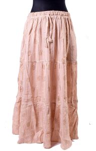 Dlouhá indická letní sukně meruňková suk5576